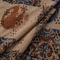 Natural Dyed Ajrakh Hand Block Print Cotton Hakoba Fabric 129