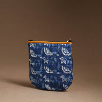 Blue - Handmade Quilted Cotton Utility Pouch 57