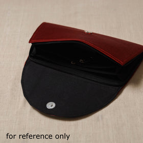 Traditional Kutch Mashru Silk Leather Flap Clutch / Wallet 04