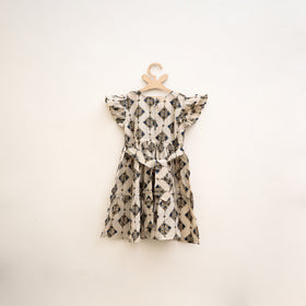 Pure Cotton Girls Tiered Frock Dress in Ajrakh Block Print (3-4 Years) 45