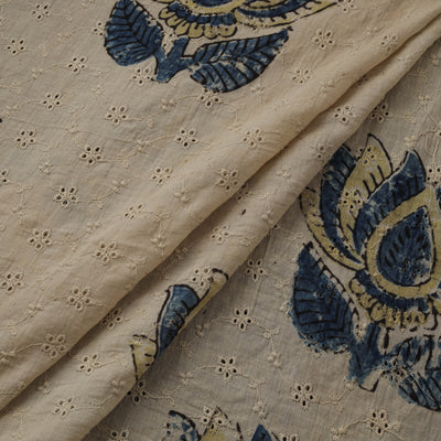 Natural Dyed Ajrakh Hand Block Print Cotton Hakoba Fabric 130