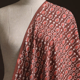 Maroon - Bagru Dabu Hand Block Print Natural Dyed Cotton Fabric 32