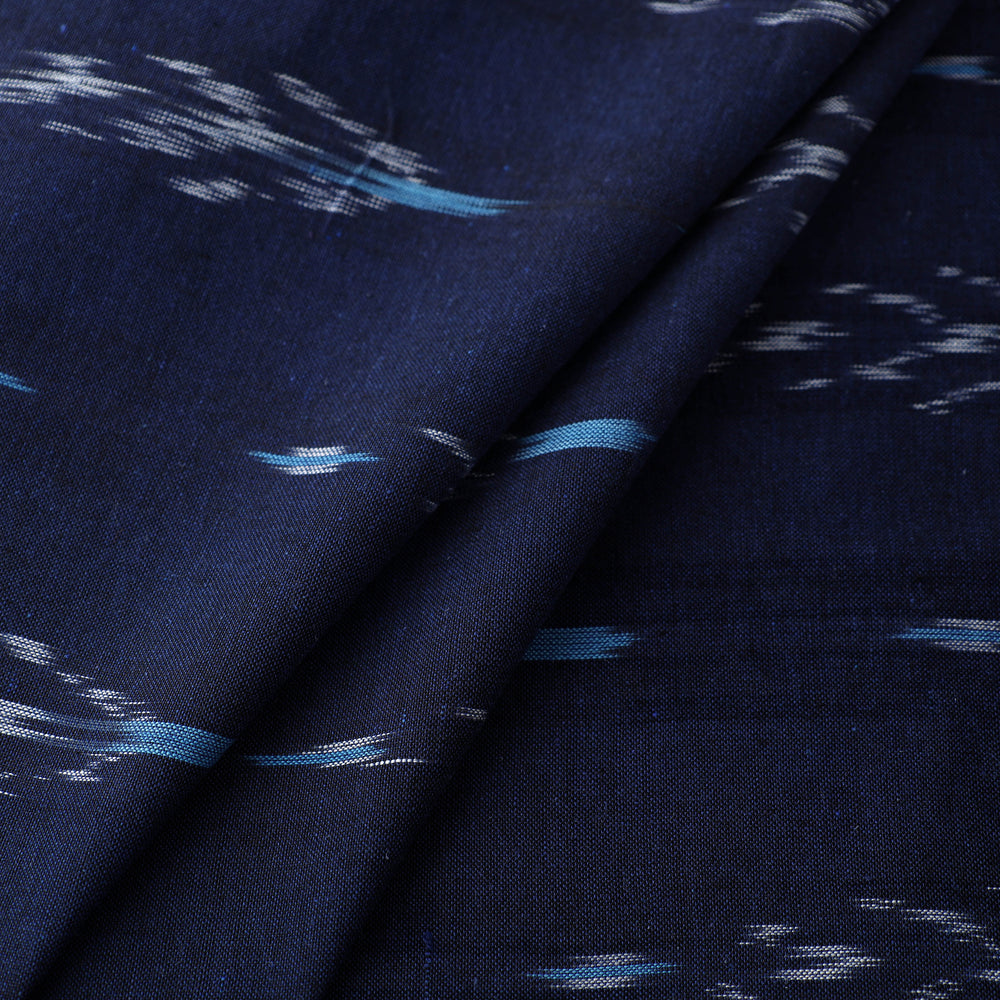 Blue - Pochampally Ikat Weave Cotton Fabric 19