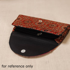 Traditional Kutch Mashru Silk Leather Flap Clutch / Wallet 23