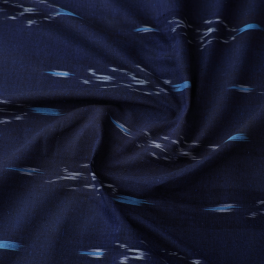 Blue - Pochampally Ikat Weave Cotton Fabric 19