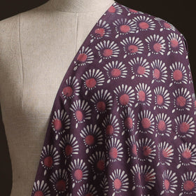 Purple - Bagru Dabu Hand Block Print Natural Dyed Cotton Fabric 33