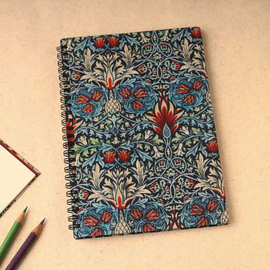 Floral Printed Handcrafted Spiral Notebook (8 x 6 in) 03