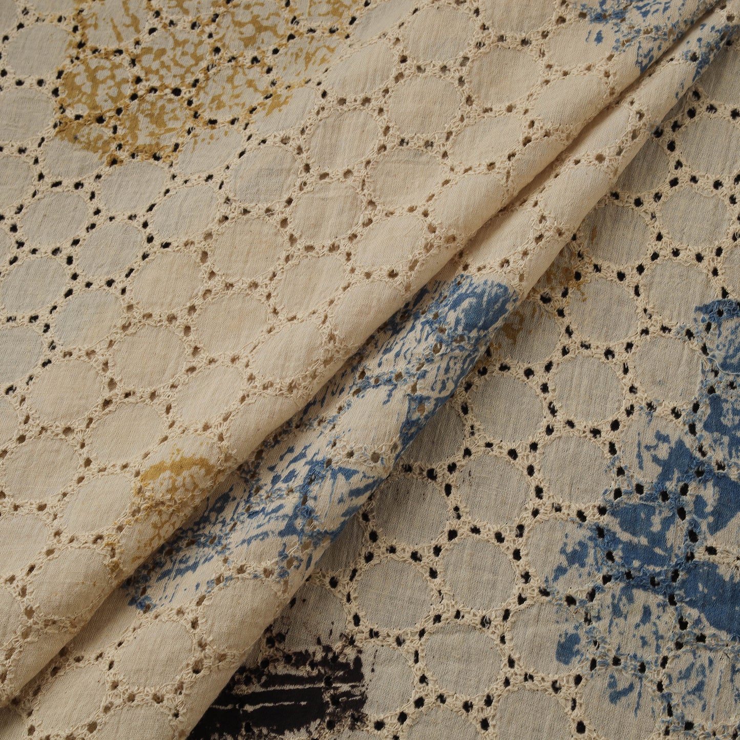 Natural Dyed Ajrakh Hand Block Print Cotton Hakoba Fabric 131