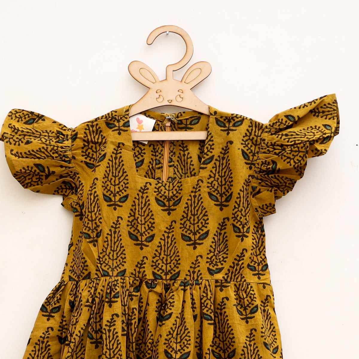 Pure Cotton Girls Tiered Frock Dress in Ajrakh Block Print (3-4 Years) 48