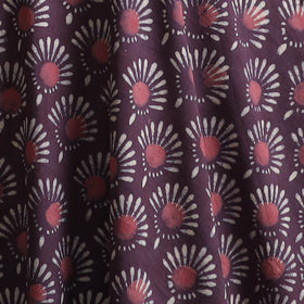 Purple - Bagru Dabu Hand Block Print Natural Dyed Cotton Fabric 33