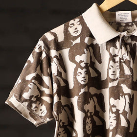 Bindaas natural dyed art unisex polo collar t-shirt 95