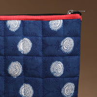 Blue - Handmade Quilted Cotton Utility Pouch 62