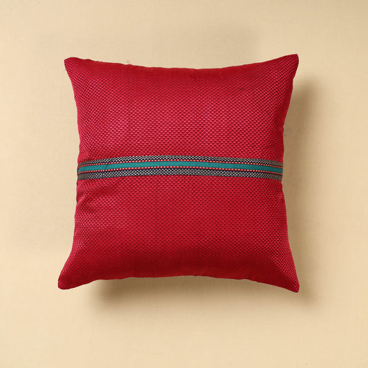 Pink - Khun Weave Cotton Cushion Cover (16 x 16 in)