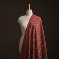 Maroon - Bagru Dabu Hand Block Print Natural Dyed Cotton Fabric 34