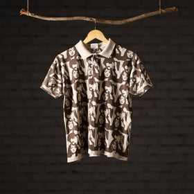 Bindaas natural dyed art unisex polo collar t-shirt 95