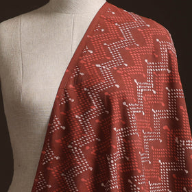 Maroon - Bagru Dabu Hand Block Print Natural Dyed Cotton Fabric 34