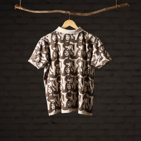 Bindaas natural dyed art unisex polo collar t-shirt 95