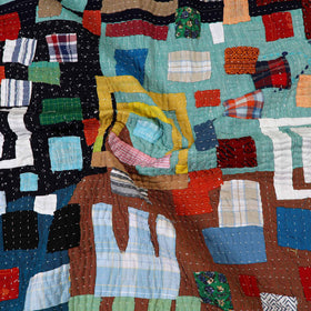 Multicolor - tagai patchwork baby quilt / gudri / blanket