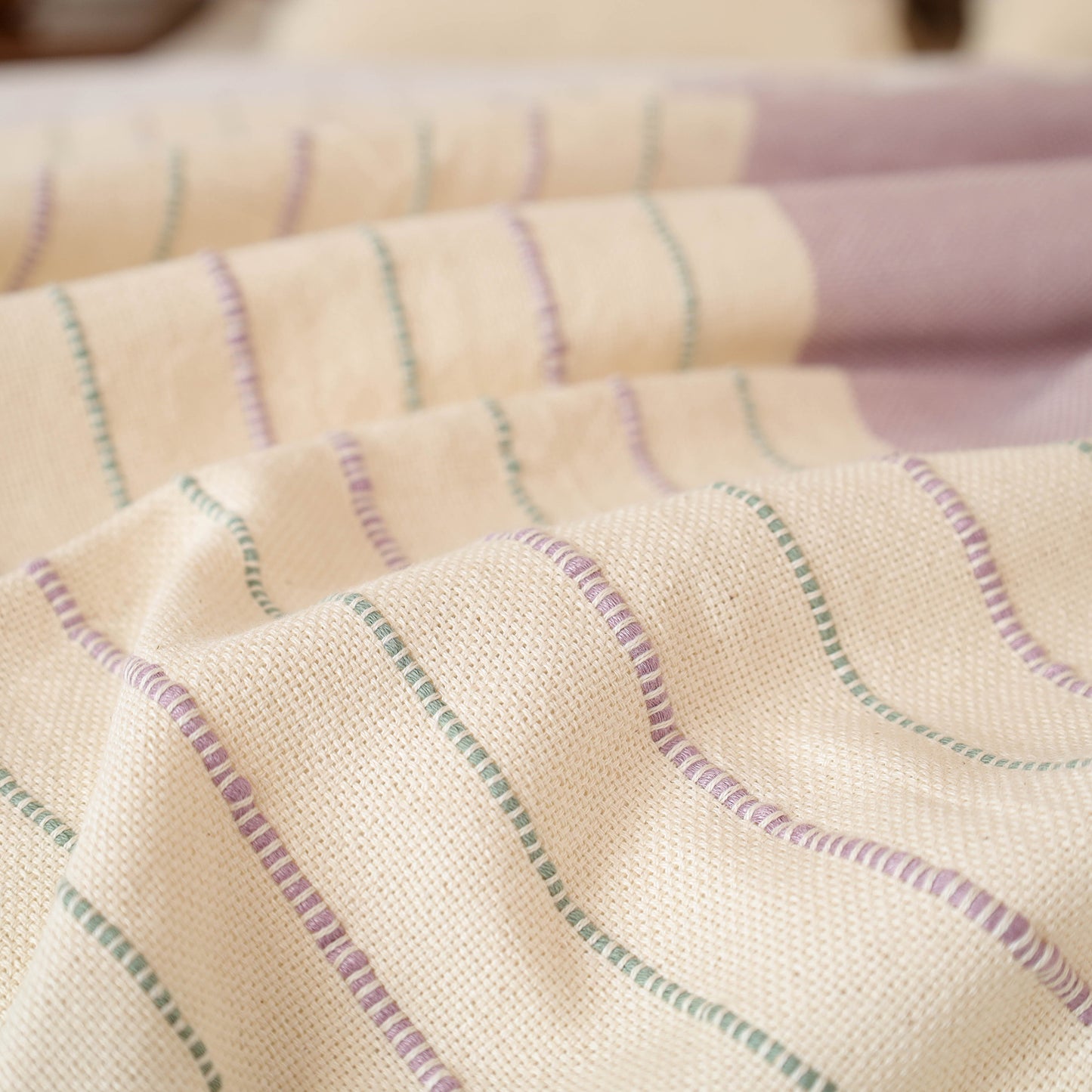 Pure Cotton Handwoven Bed/Sofa Throw with Cushion Cover Set 09