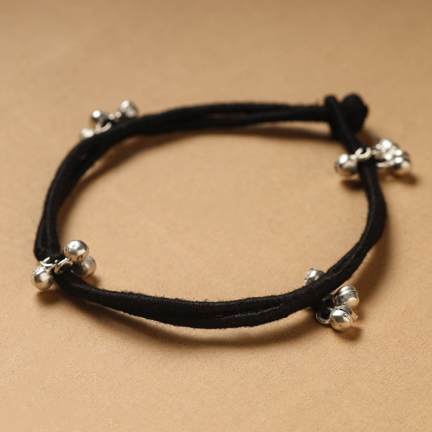 Handcrafted Patwa Thread & Ghungroo Work Anklet