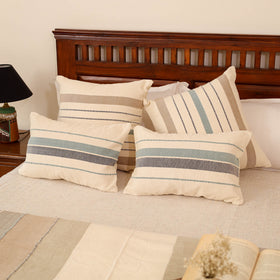 Pure Cotton Handwoven Bed/Sofa Throw with Cushion Cover Set 10