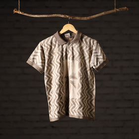 Bindaas natural dyed art unisex polo collar t-shirt 96