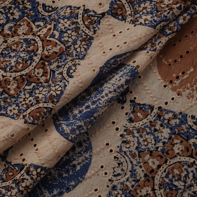Natural Dyed Ajrakh Hand Block Print Cotton Hakoba Fabric 133