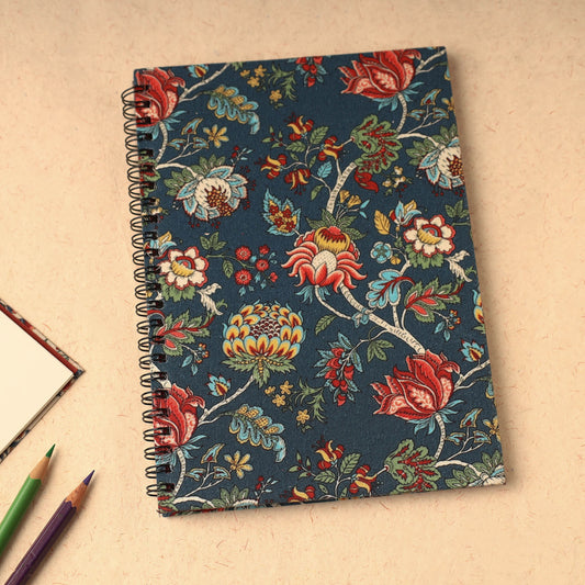 Floral Printed Handcrafted Spiral Notebook (8 x 6 in) 05