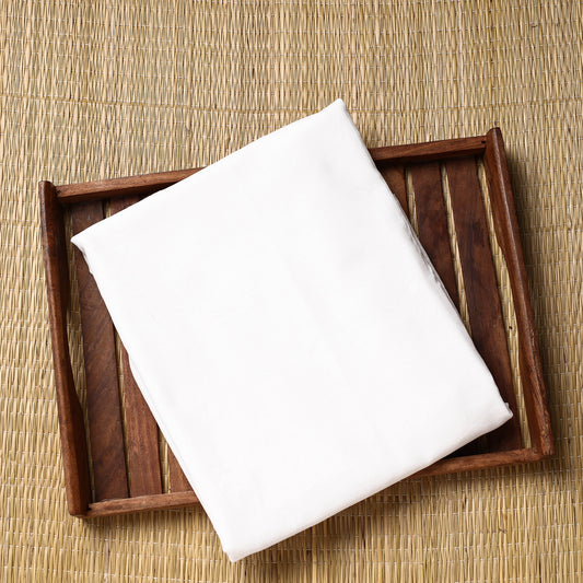 White - Pure Handloom Thread Buti Cotton Unisex Kurta Material - 3 Meter