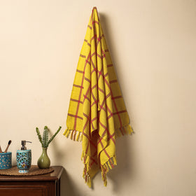  Honeycomb Handloom Cotton Bath Towel From Dehradun Online at iTokri.com