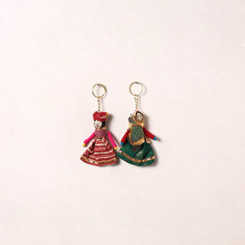 Handmade Rajasthani Puppet Keychains (Set of 2) 187