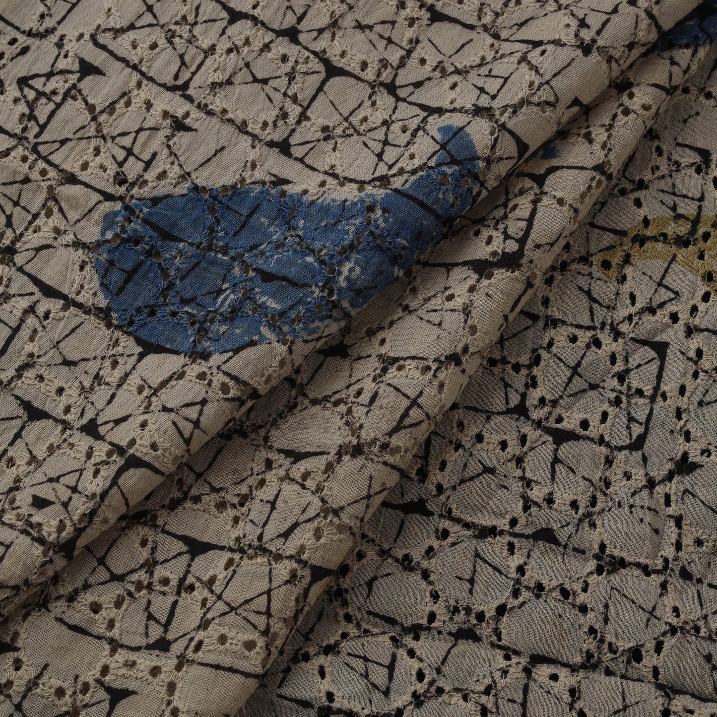 Natural Dyed Ajrakh Hand Block Print Cotton Hakoba Fabric 134