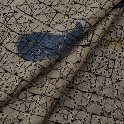 Natural Dyed Ajrakh Hand Block Print Cotton Hakoba Fabric 134