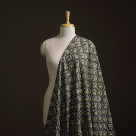 Green - Bagru Dabu Hand Block Print Natural Dyed Cotton Fabric 37