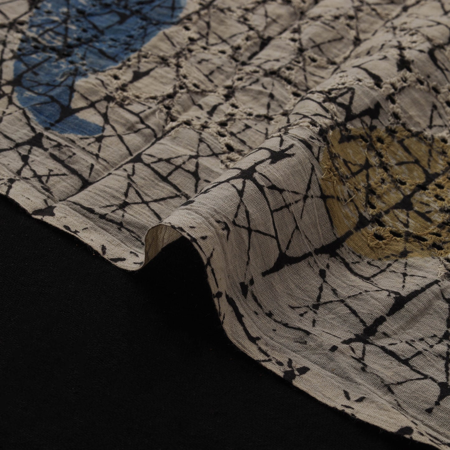 Natural Dyed Ajrakh Hand Block Print Cotton Hakoba Fabric 134