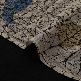 Natural Dyed Ajrakh Hand Block Print Cotton Hakoba Fabric 134