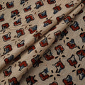 Natural Dyed Ajrakh Hand Block Print Cotton Hakoba Fabric 135