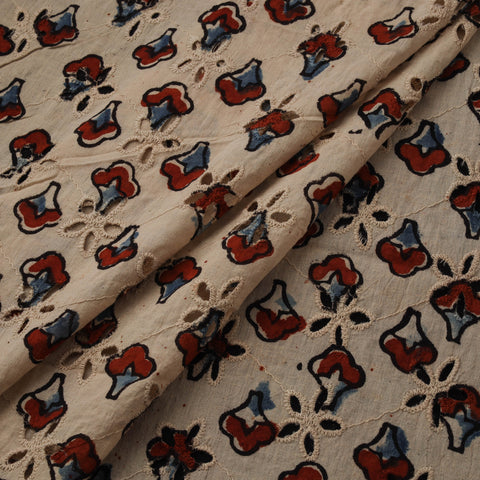 Natural Dyed Ajrakh Hand Block Print Cotton Hakoba Fabric 135