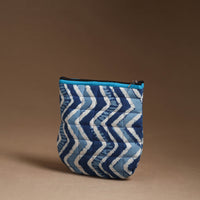 Blue - Handmade Quilted Cotton Utility Pouch 66