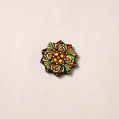 Handpainted Mandala Art Wooden Fridge Magnet 02