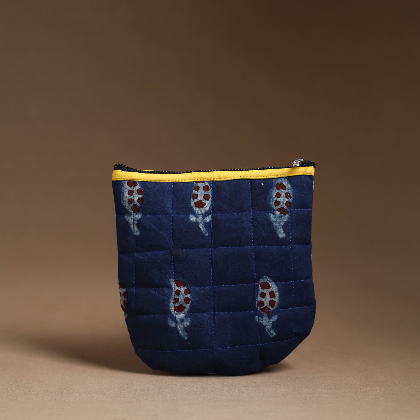 Blue - Handmade Quilted Cotton Utility Pouch 67