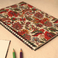 Beige - Floral Printed Handcrafted Spiral Notebook (10 x 7 in) 07