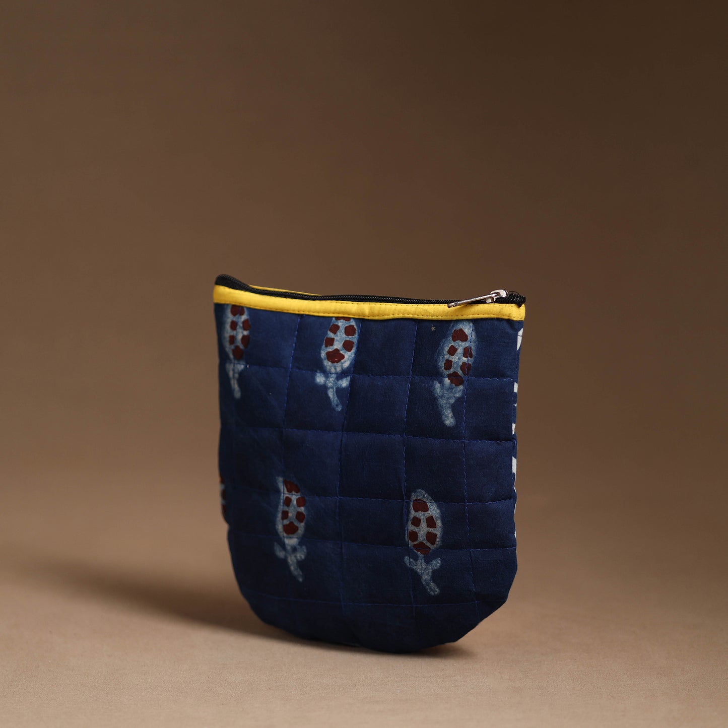 Blue - Handmade Quilted Cotton Utility Pouch 67