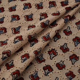 Natural Dyed Ajrakh Hand Block Print Cotton Hakoba Fabric 136