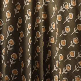 Brown - Bagru Dabu Hand Block Print Natural Dyed Cotton Fabric 38