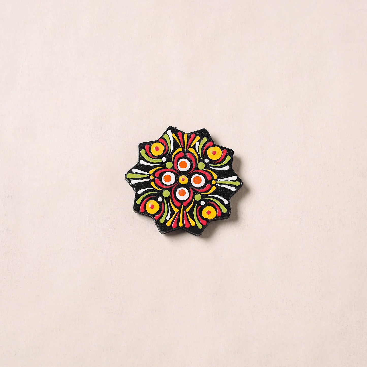 Handpainted Mandala Art Wooden Fridge Magnet 04