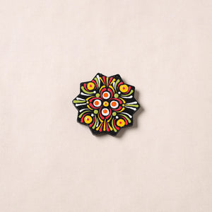 Multicolor - Flower Handpainted Mandala Art Wooden Fridge Magnet 04