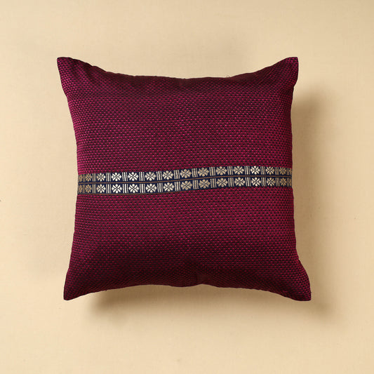 Purple - Khun Weave Cotton Cushion Cover (16 x 16 in)