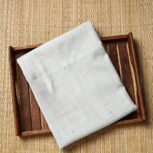 Grey - Pure Handloom Thread Buti Cotton Unisex Kurta Material - 3 Meter