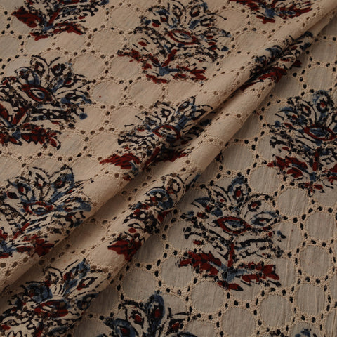 Natural Dyed Ajrakh Hand Block Print Cotton Hakoba Fabric 137